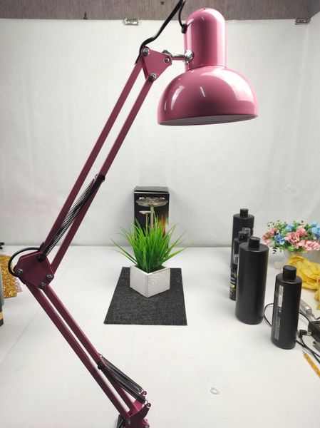 Лампа настільна з затиском (лампа на струбцині, лампа настільна, настільна лампа) 00000935WQR-pink фото