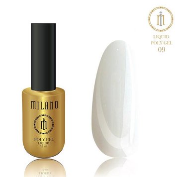 Рідкий полігель для манікюру Milano POLY GEL LIQUID 15 ml № 9 для нарощування нігтів LPG-15-09 фото