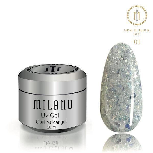 Гель для нарощування Opal Builder Gel Milano 20ml № 01 OBG-20-01 фото