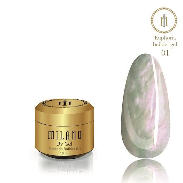 Гель для нарощування Milano Euphoria Gel 10 ml № 1 Euphoria-01 фото