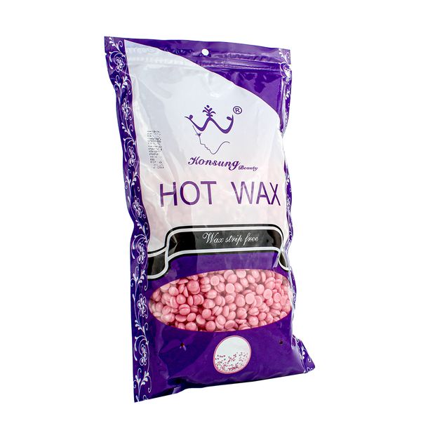 Віск для депіляціі Konsung Hot Wax в гранулах 1000g рожевий vsk-konsung-1000-pink фото